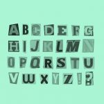 paper cutouts letters; aqua filter