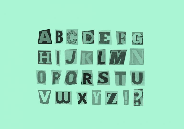 paper cutouts letters; aqua filter
