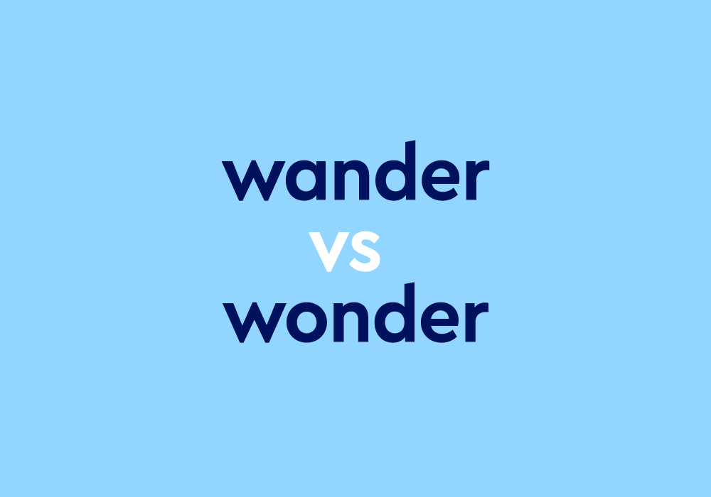 wondering vs wandering meaning