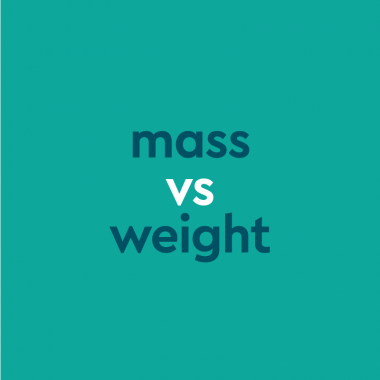 dark aqua text "mass vs weight" dark aqua background