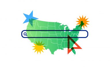 map of us; search bar