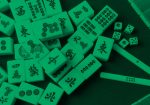 mahjong tiles; green filter