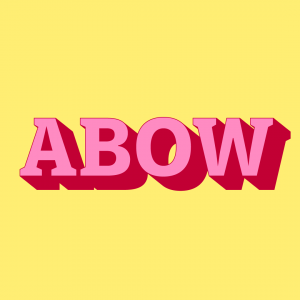 abow pink text yellow background