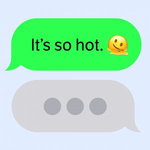 melting face emoji text
