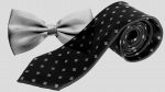 bowtie and tie white background