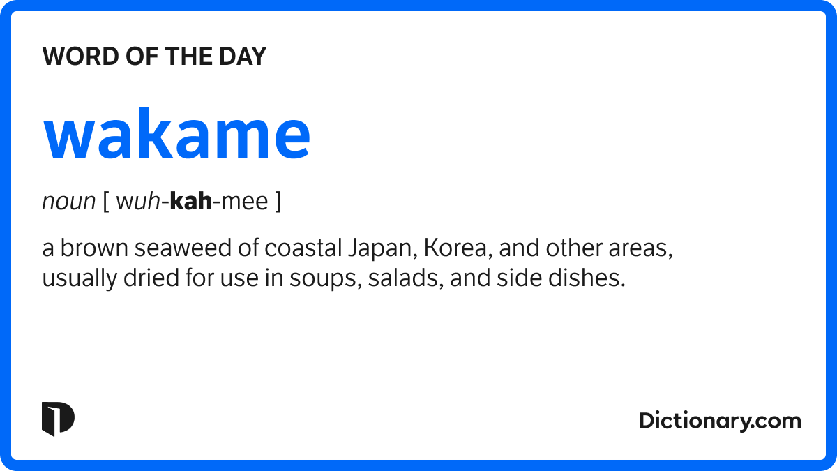 Word of the Day wakame
