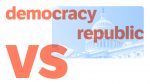 democracy vs republic, congress image as background