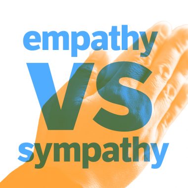 light blue text "empathy vs sympathy"