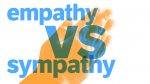 light blue text "empathy vs sympathy"