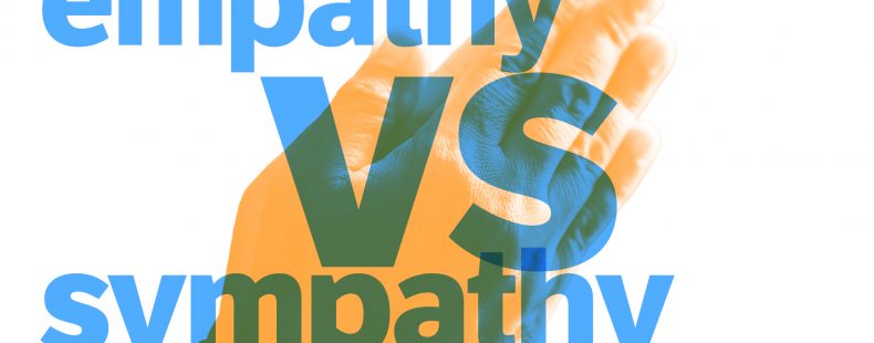 light blue text "empathy vs sympathy"
