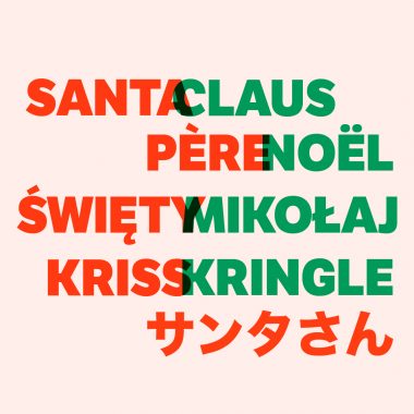 santa claus names in different languages red and green text