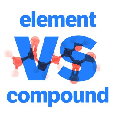 blue text element vs compound