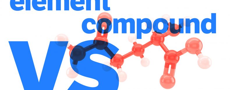 blue text element vs compound