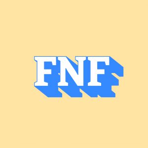 white blue text FNF