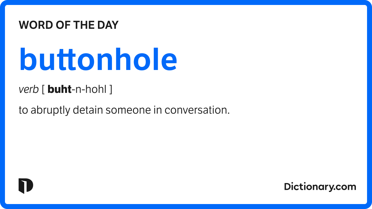 Word of the Day buttonhole