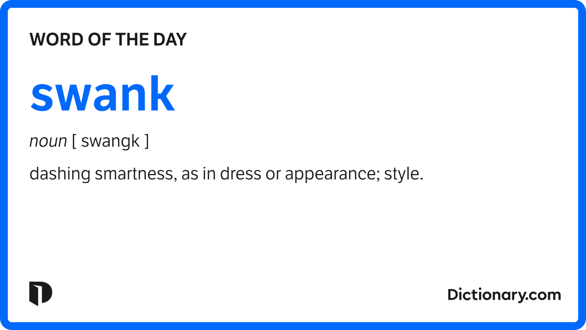 Word of the Day swank