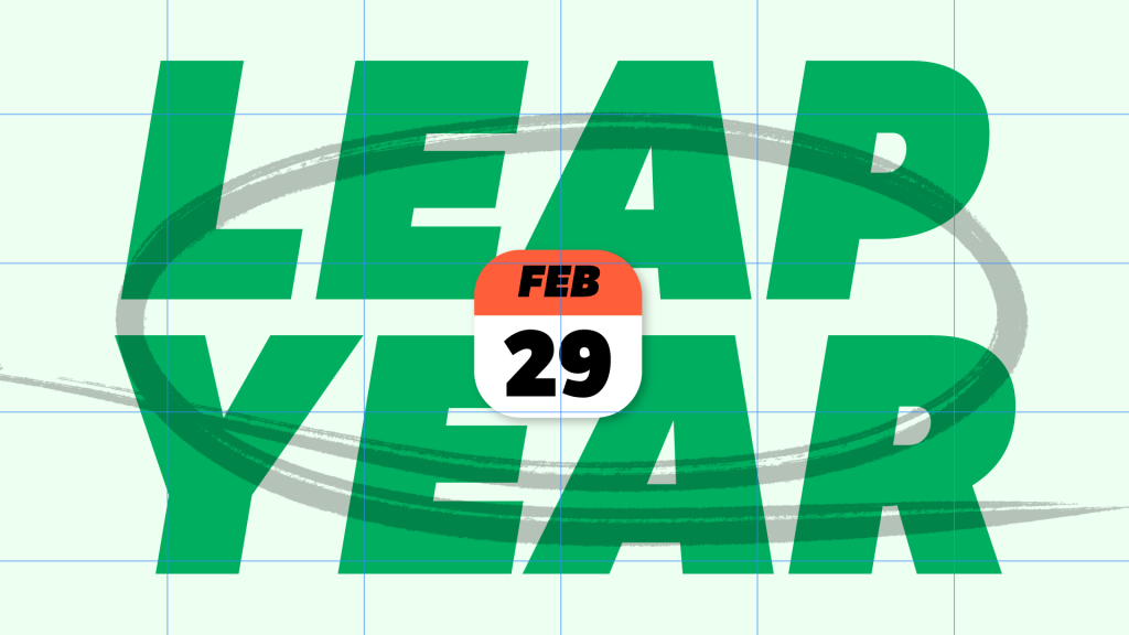 leap year; green text