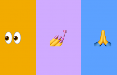 eyeball emoji, nail emoji, pryer hands emoji