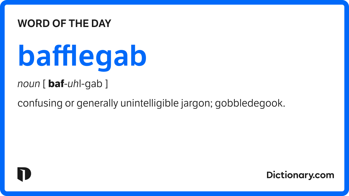 Word of the Day bafflegab