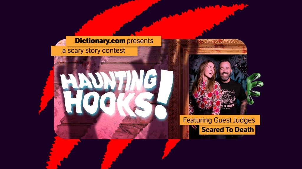 Graphic of Haunting Hooks and picture of Dan and Lynze Cummins