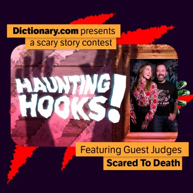 Graphic of Haunting Hooks and picture of Dan and Lynze Cummins